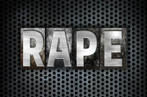 Rape Concept Metal Letterpress Type Stock Illustration