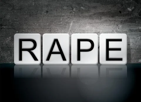 Rape Tiled Letters Concept and Theme Stock Illustration