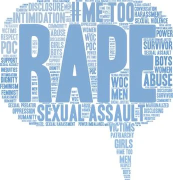 Rape Word Cloud Illustrazione stock