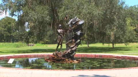 Raphell Fountain Sculpture Stock Footage 40684012