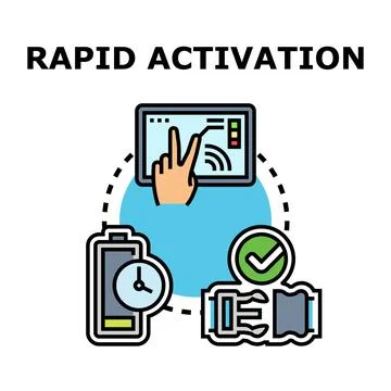 Rapid activation interface providing fast software control Stock Illustration