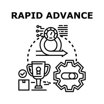 Rapid advance concept of agile workflow development 库存插图