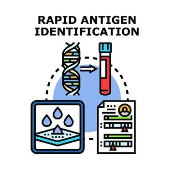 Rapid antigen identification process in medical diagnostics Stock-Illustration