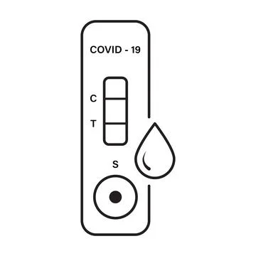 Rapid antigen self test (RST) icon vector rapid antigen detection test (RADT) Stock-Illustration
