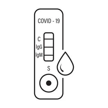 Rapid antigen self-test (RST) icon vector rapid antigen detection test (RADT) Stock Illustration