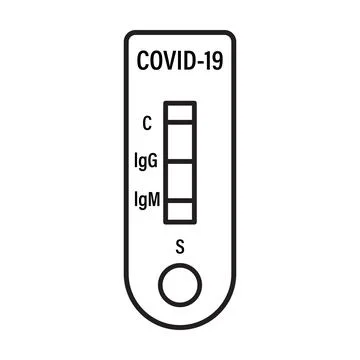 Rapid antigen self test (RST) icon vector rapid antigen detection test (RADT) Stockillustratie