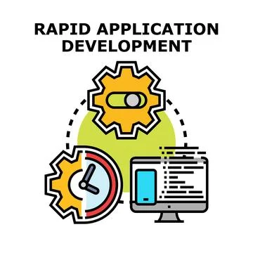 Rapid application development concept using software process and technology 스톡 일러스트