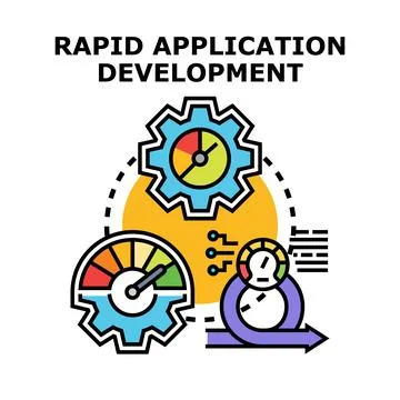 Rapid application development cycle concept vector イラスト素材