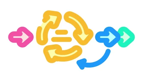 Rapid application development software color icon animation Stock Footage 327267878