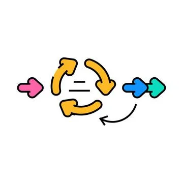 Rapid application development software icon color illustration Illustrazione stock