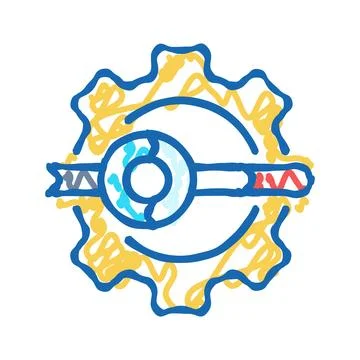 Rapid application development software icon doodle illustration 스톡 일러스트