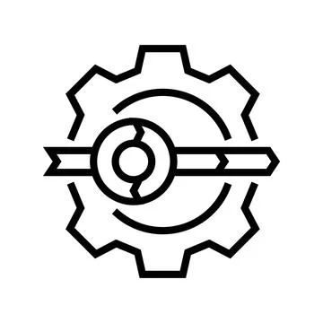 Rapid application development software line icon vector illustration Stockillustratie