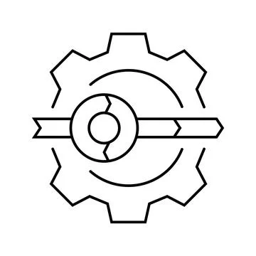 Rapid application development software line icon vector illustration Stock-Illustration