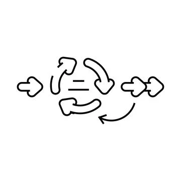 Rapid application development software line icon vector illustration 스톡 일러스트