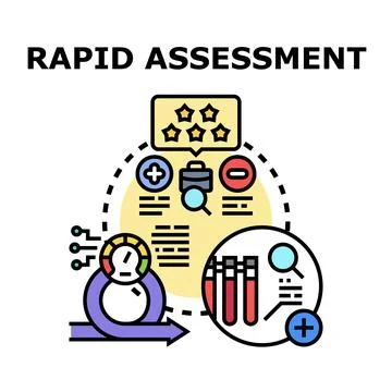 Rapid assessment concept vector for quick analysis Stock Illustration