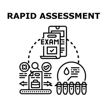 Rapid assessment process for business or health evaluation Stock Illustration