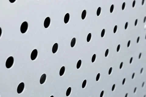 Rapid black big dot pattern on white background, round holes texture on Stock Photos