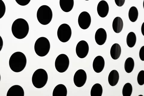 Rapid black big dot pattern on white background, round holes texture on Stock Photos