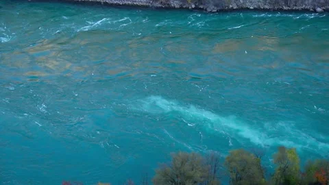Rapid blue water Video stock 194896535