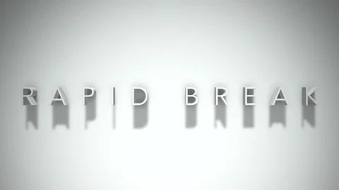 Rapid break 3D title animation with shadows on a white background Video stock 297571886