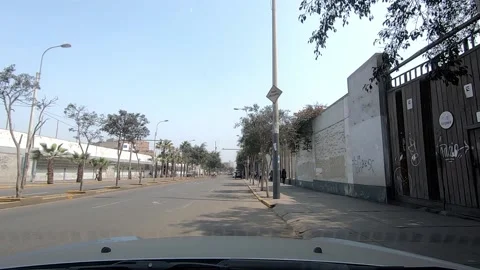 Rapid camera POV first person view from car dashcam on Nicolas de Pierola avenue Stock Footage 160524201