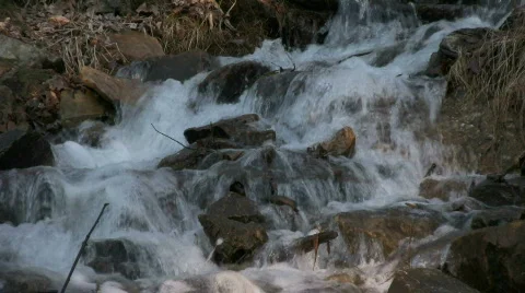 Rapid Cascade Close Up Stock Footage 843194