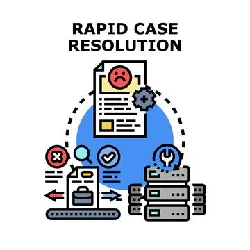 Rapid case resolution concept illustration fast problem solving Stockillustratie