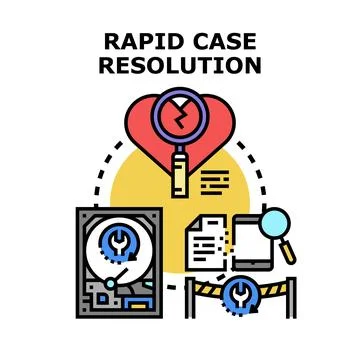 Rapid case resolution concept illustration offering quick solution Stock Illustration