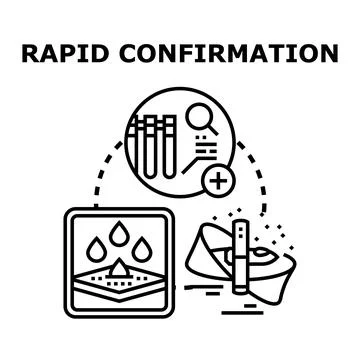 Rapid confirmation process concept for medical analysis Stock Illustration