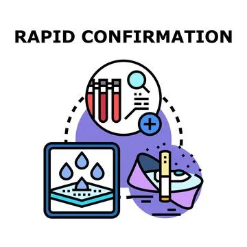 Rapid confirmation process concept for medical analysis Stock Illustration