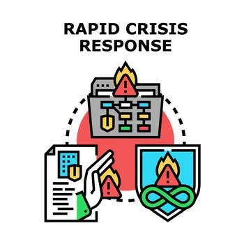 Rapid crisis response strategy planning and management Illustrazione stock