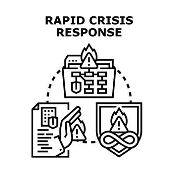 Rapid crisis response strategy planning and management Stock Illustration