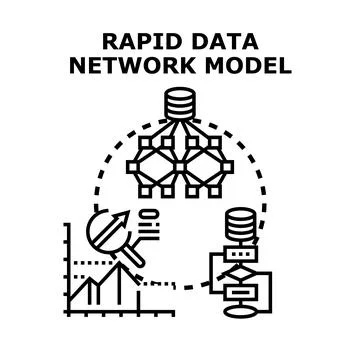 Rapid data network model strategy development イラスト素材