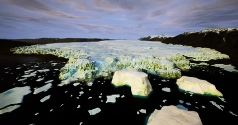 Rapid decline in icy areas demands immediate environmental intervention Stock Footage 333558448