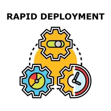 Rapid deployment process for efficient business management Stock Illustration