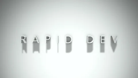 Rapid dev 3D title animation with shadows on a white background Vídeos de archivo 297458759