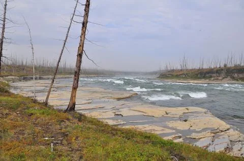 Rapid in Eastern Siberia. Stock Photos