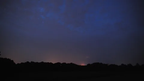 Rapid Fire Flashes of Lightning Time Lapse of Beautiful Night Sky and Storm Stock-Footage 96753698