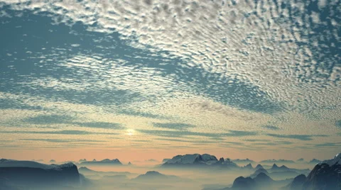 The rapid flight over the mountain peaks Stock Footage 47186373