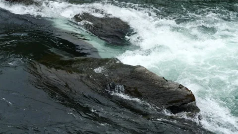 Rapid flow of crystal clear water in a mountain river 9 Stock Footage 137874716