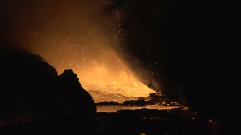 The rapid flow of iron Stock Footage 51929281