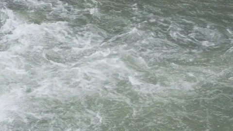 Rapid flow in the river Stock Footage 304741397