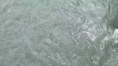 Rapid flow of water in mountain river Video stock 308729284