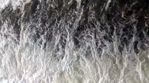 Rapid flow of water in river Stock Footage 45695324