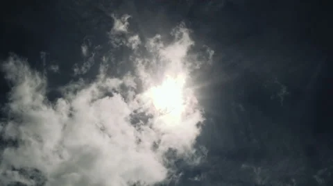 Rapid flowing cloud and sunshine Stock Footage 43974072