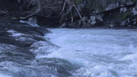 Rapid Flowing River Water Stock Footage 100938471