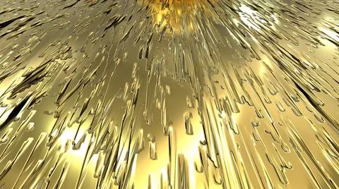 Rapid flows of liquid gold. Yellow gold background with textured surface.  Stock Illustration
