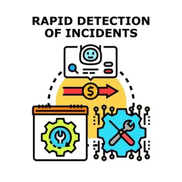 Rapid incident detection and system problem solving Stockillustratie