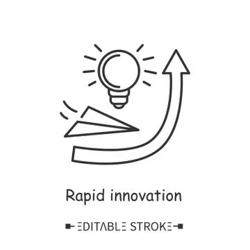 Rapid innovation line icon. Editable illustration 库存插图