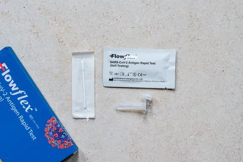 Rapid lateral flow test kit Stock Photos